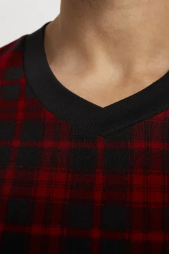 Eliasz piżama męska długi rękaw, długie spodnie