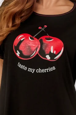 Koszula damska krótki rękaw Cherry