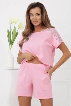 Piżama damska krótki rękaw, krótkie spodnie Sensual