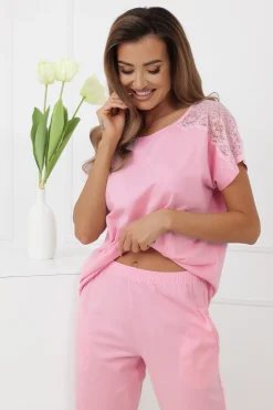 Piżama damska krótki rękaw, 3/4 spodnie Sensual