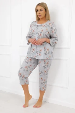 Piżama damska 3/4 rękaw, 3/4 spodnie Dobrawa