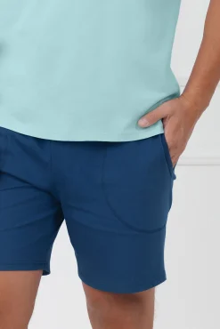 Piżama męska krótki rękaw, krótkie spodnie Devon