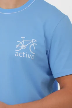 Piżama męska krótki rękaw, krótkie spodnie Active