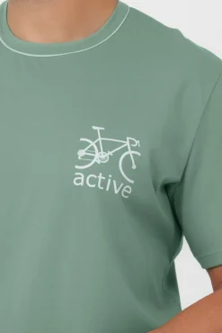 Piżama męska krótki rękaw, krótkie spodnie Active