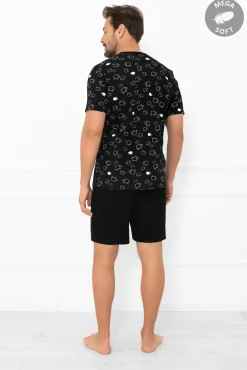 Piżama męska krótki rękaw, krótkie spodnie Wito