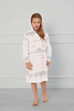 Puri szlafrok dziewczęcy długi rękaw