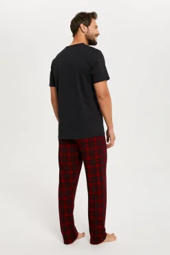 Zeman piżama męska krótki rękaw, długie spodnie